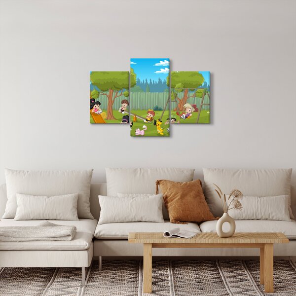 Kép - gyerekek a játszótéren (90x60 cm)