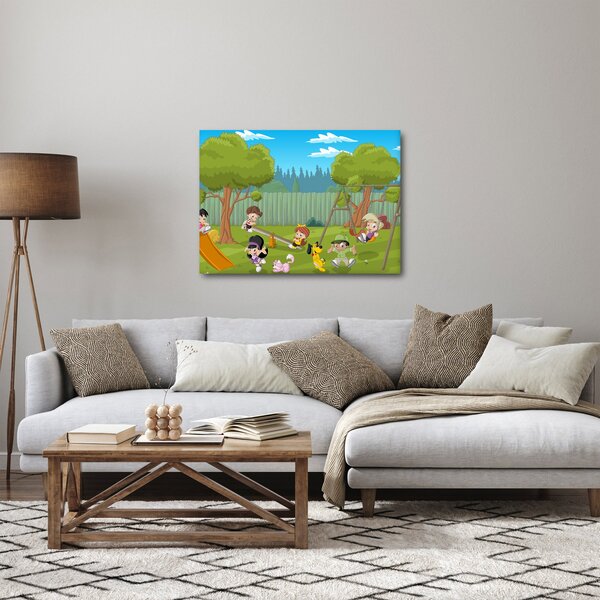 Kép - gyerekek a játszótéren (70x50 cm)