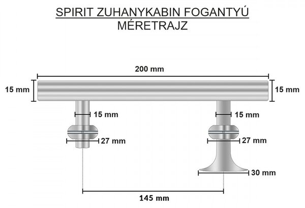 Spirit zuhanykabin fogantyú (2db/csomag)