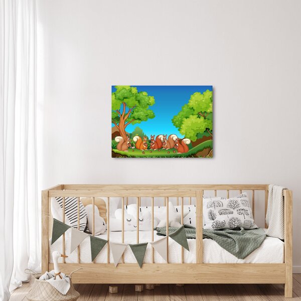 Kép - boldog mókusok (70x50 cm)