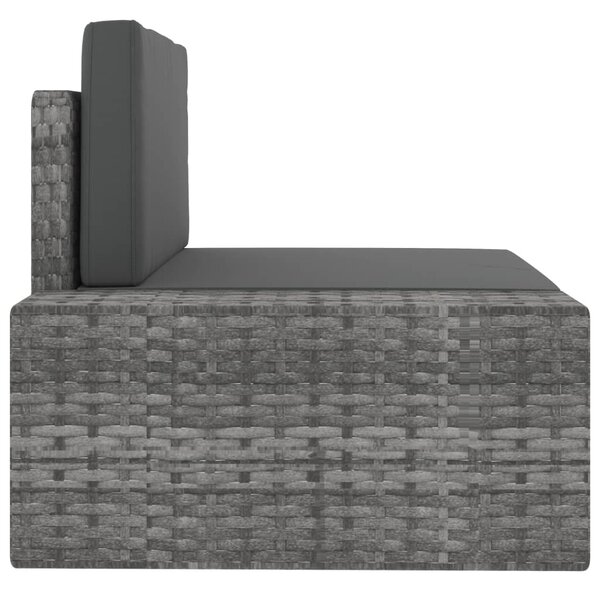 10 részes szürke polyrattan kerti ülőgarnitúra