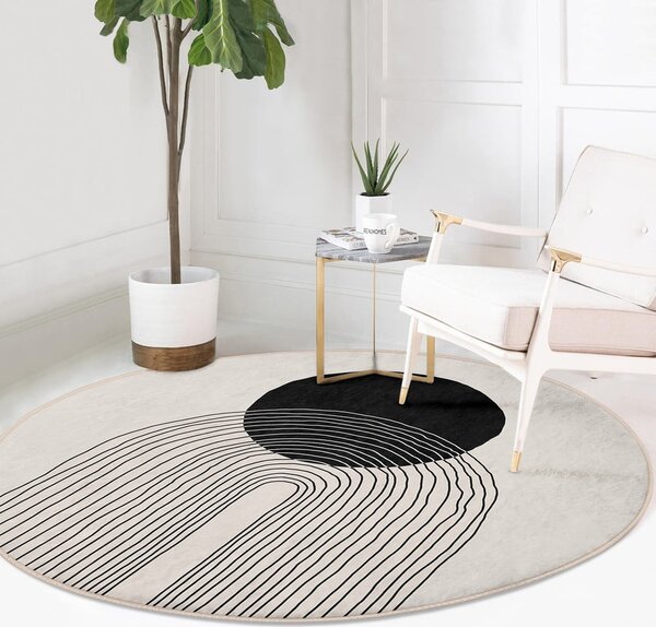 Krémszínű mosható kerek szőnyeg ø 80 cm Comfort – Mila Home