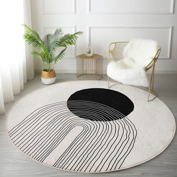 Krémszínű mosható kerek szőnyeg ø 80 cm Comfort – Mila Home