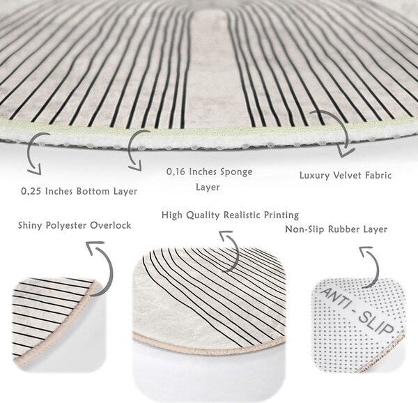 Krémszínű mosható kerek szőnyeg ø 80 cm Comfort – Mila Home
