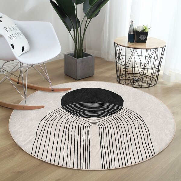 Krémszínű mosható kerek szőnyeg ø 80 cm Comfort – Mila Home