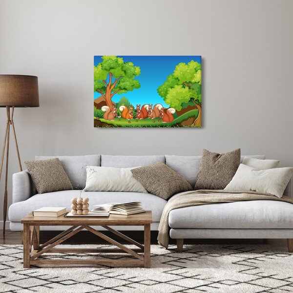 Kép - boldog mókusok (90x60 cm)