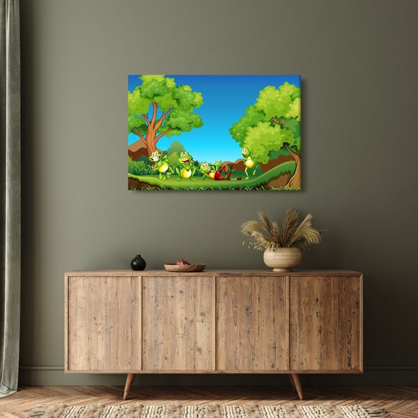 Kép - Boldog békák (90x60 cm)