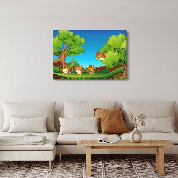 Kép - vidám baglyok (90x60 cm)