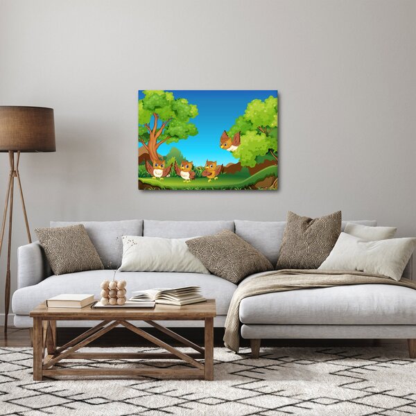 Kép - vidám baglyok (70x50 cm)