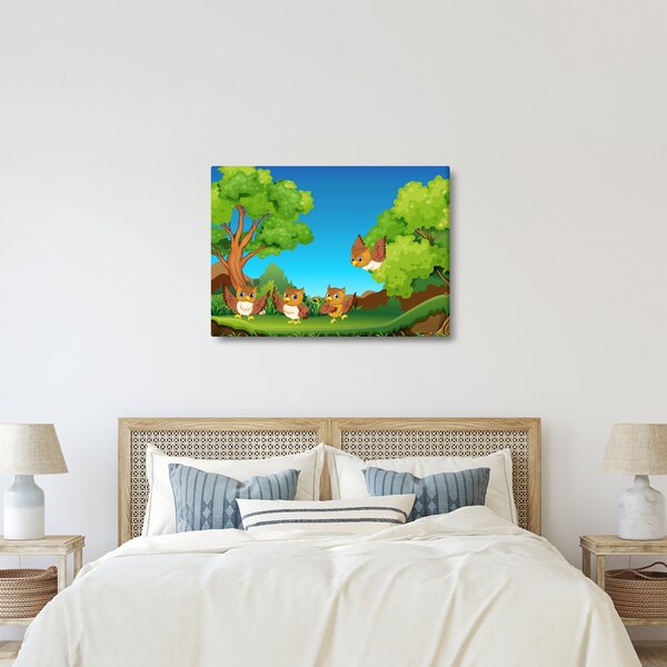 Kép - vidám baglyok (70x50 cm)