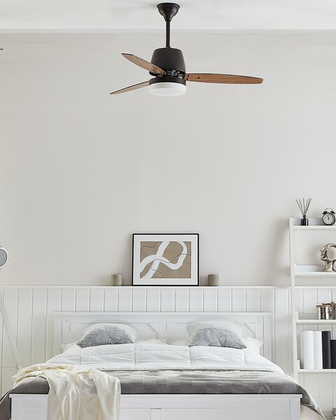 Mennyezeti ventilátor világítással MLAVA Távirányítóval LED Barna