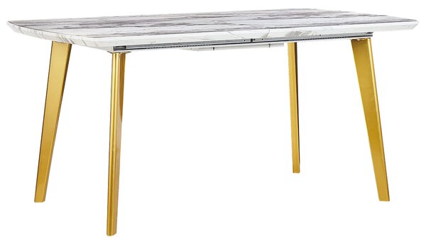 Kihúzható étkezőasztal MOSBY Márvány/arany 160/200 cm 90 cm