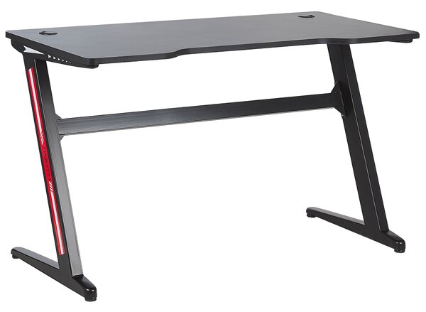 Gamer asztal DARFUR Fekete 120 cm 60 cm RGB LED