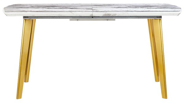 Kihúzható étkezőasztal MOSBY Márvány/arany 160/200 cm 90 cm