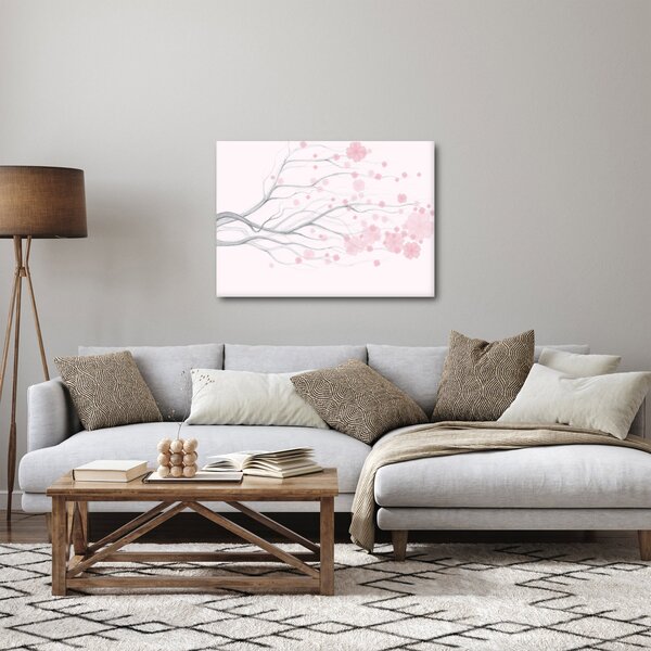Kép - rózsaszín virágok (70x50 cm)