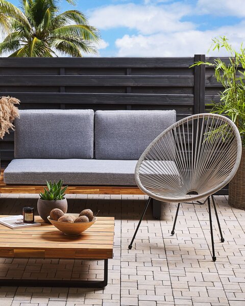 Kerti szék ACAPULCO II PE Rattan Világosszürke