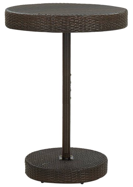 5 részes barna polyrattan kerti bárszett