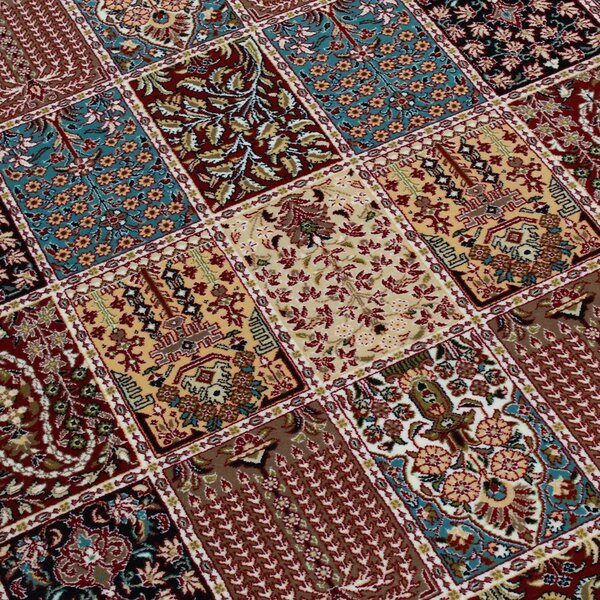 Luxus szőnyeg bordó KHESHTI 200x300 luxus nappali szőnyeg akrilból