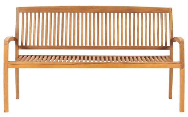 Tömör tíkfa rakásolható kerti pad párnával 159 cm