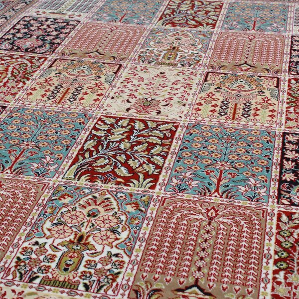 Luxus szőnyeg bordó KHESHTI 200x300 luxus nappali szőnyeg akrilból