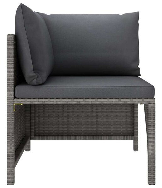 VidaXL Polyrattan Kerti Ülőgarnitúra - 5 részes - Szürke