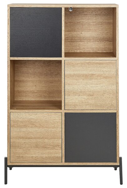 Polcrendszer MOINES 135 cm Barna/fekete