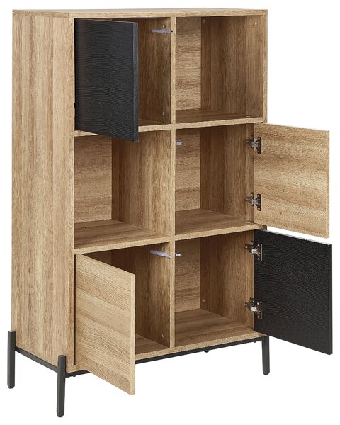 Polcrendszer MOINES 135 cm Barna/fekete