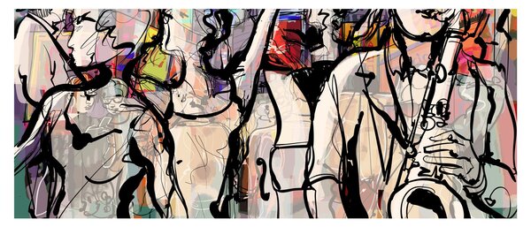 Kép - Jazz éjszaka (120x50 cm)