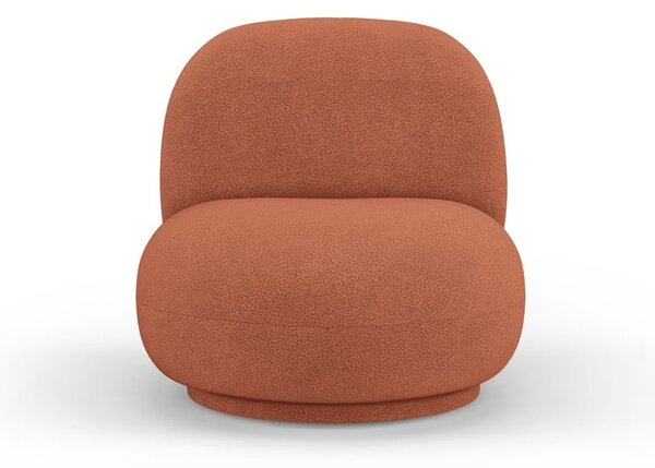 Téglavörös buklé fotel Chuck – Micadoni Home
