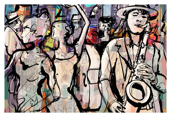 Kép - Jazz éjszaka (90x60 cm)