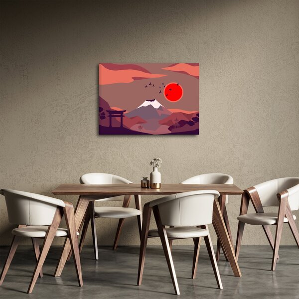 Kép - A Fuji-hegy illusztrációi (70x50 cm)