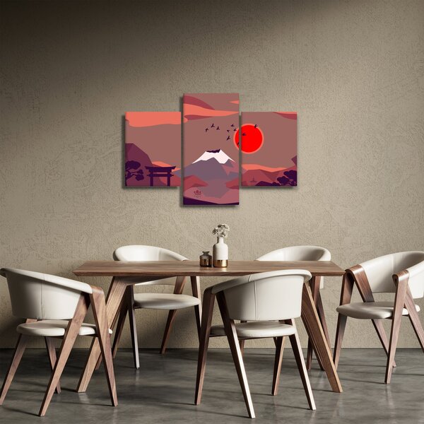 Kép - A Fuji-hegy illusztrációi (90x60 cm)