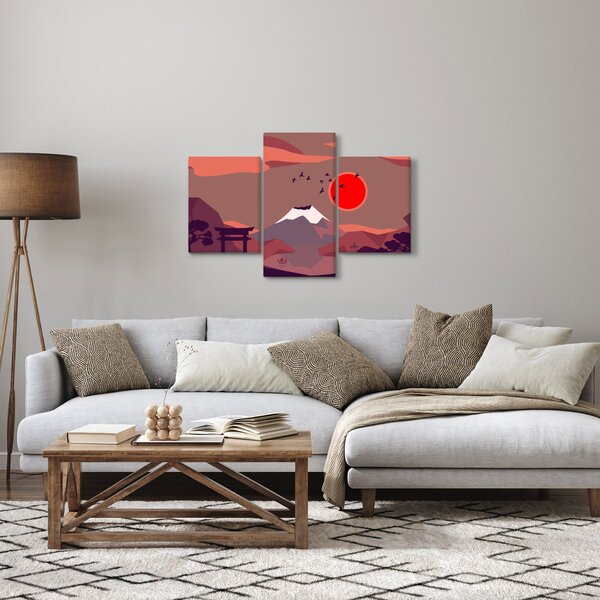 Kép - A Fuji-hegy illusztrációi (90x60 cm)