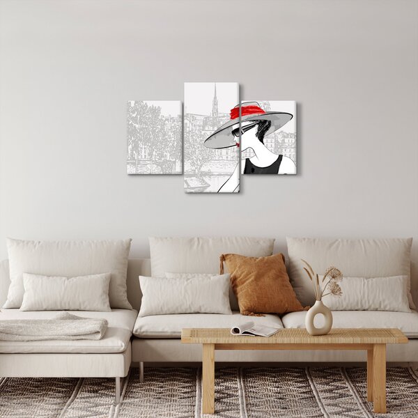 Kép - hölgy a városban (90x60 cm)