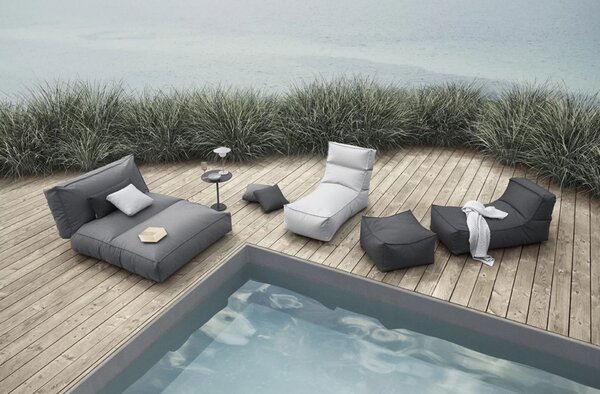Blomus STAY Lounger szürke kültéri vízhatlan babzsák fekvőfotel