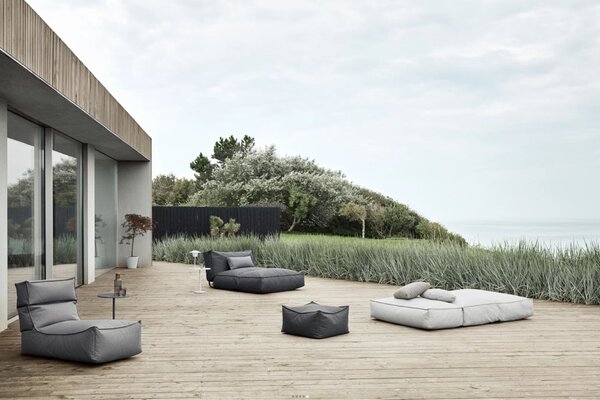 Blomus STAY Lounger szürke kültéri vízhatlan babzsák fekvőfotel