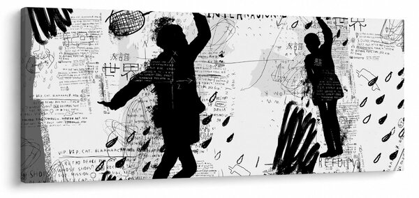 Kép - Street art - zűrzavar (120x50 cm)