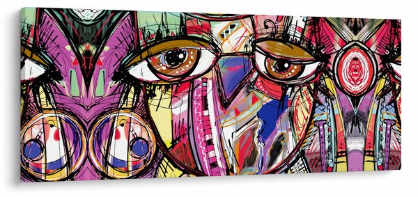 Kép - utca, művészet - bagoly (120x50 cm)