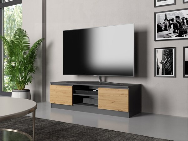 TV szekrény Musecalo 120 (antracit + artisan tölgy)
