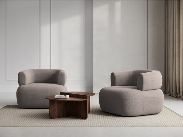Bézs buklé fotel Jenny – Micadoni Home