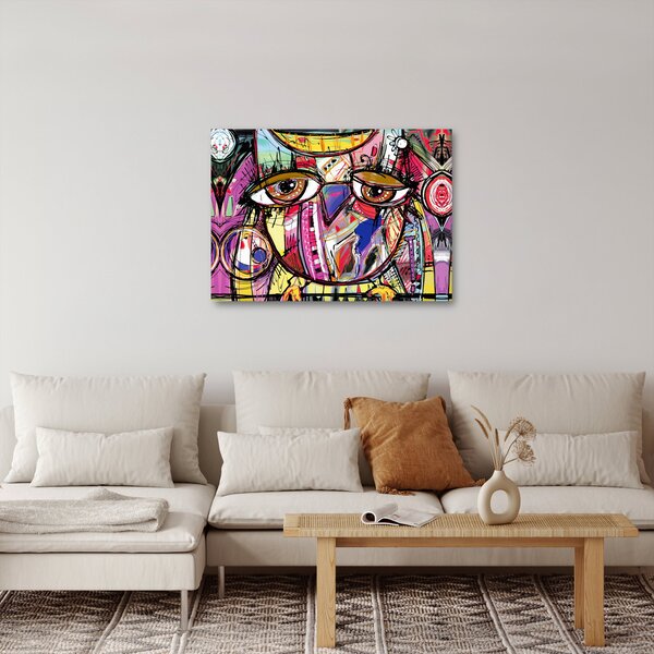 Kép - utca, művészet - bagoly (70x50 cm)