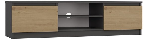 TV szekrény Musecalo 140 (antracit + artisan tölgy)