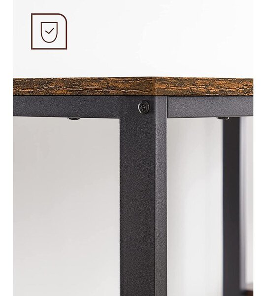 Íróasztal 120x60 cm, számítógépasztal 2 polccal bal vagy jobb oldalon | VASAGLE