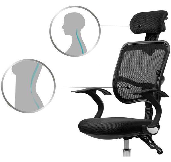 Sofotel Ryga micro-hálós ergonomikus Irodai szék - Fekete
