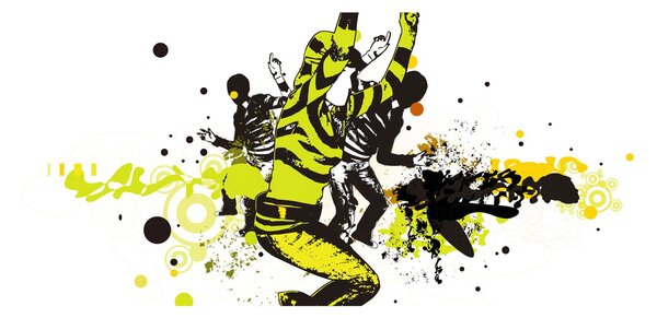 Kép - Street dance (120x50 cm)