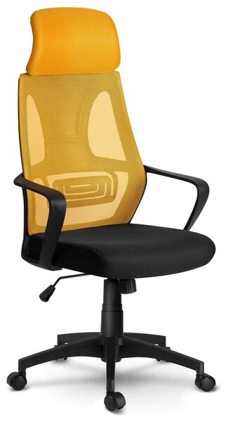 Sofotel Praga micro-hálós ergonomikus Irodai szék - Sárga, Fekete