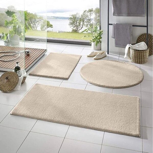 Szürkésbézs fürdőszobai kilépő szett 3 db-os 50x90 cm – Mila Home