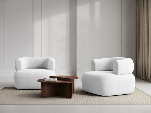 Fehér buklé fotel Jenny – Micadoni Home