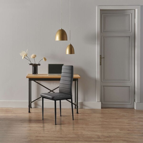 ModernHome ökobőr Étkezőszék szett 4db - szürke