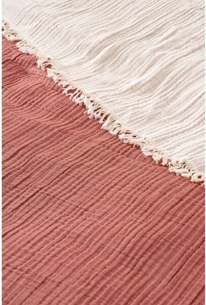 Téglavörös muszlin ágytakaró franciaágyra 230x250 cm – Mijolnir